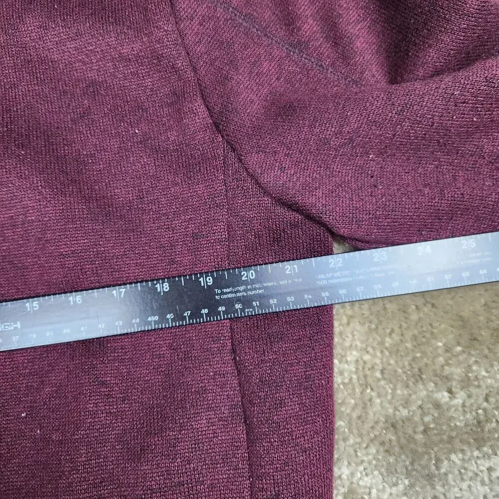 GREG NORMAN For Tasso Elba Sweater Mens Size L Burgundy Pullover Thermal A319